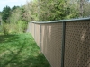 Galvanized chain link with privacy slats