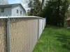 Galvanized chain link with privacy slats